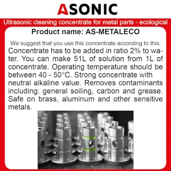 Asonic ultrazvučni koncentrat za čišćenje 5l AS-METALECO-5 Asonic ultrazvučni koncentrat za čišćenje 5l AS-METALECO-5