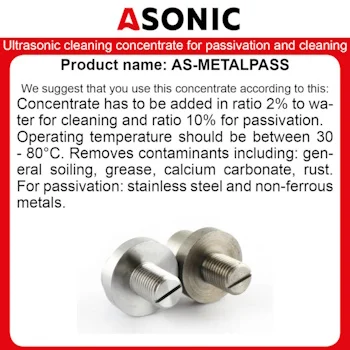 Asonic ultrazvučni koncentrat za čišćenje 25l AS-METALPASS-25 Asonic ultrazvučni koncentrat za čišćenje 25l AS-METALPASS-25
