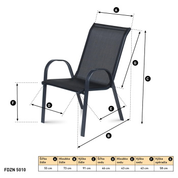 Fieldmann baštenska garnitura Holly dark - Suncobran + 6 Stolica + Sto-3