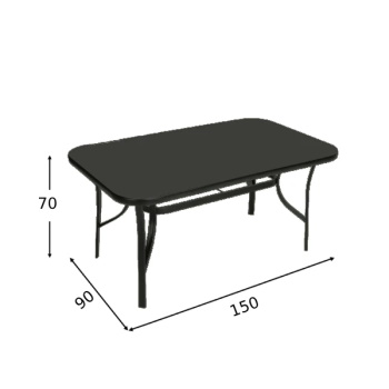 Baštenska garnitura Bali crna 24-SA01802-2