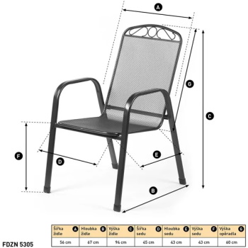 Fieldmann baštenska garnitura Mija sto + 6 stolica-2