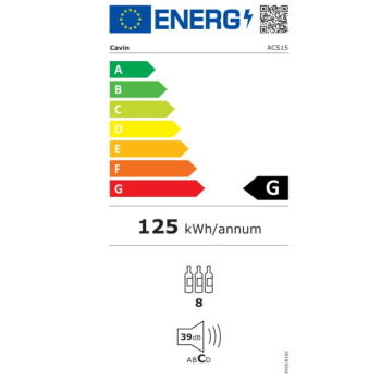 Cavin ugradna vinska vitrina potpultna Arctic Collection 15 ACS15FGB-4