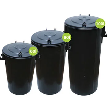 Kanta za smeće Trio okrugla 80 l crna 1/1 Kanta za smeće Trio okrugla 80 l crna 1/1