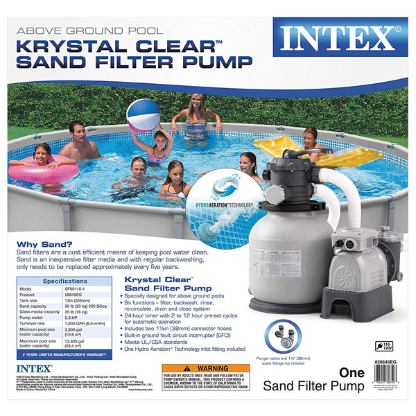 Krystal Clear peščana pumpa za bazen Intex 7900l/h (7.9m3/sat)-7