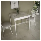 Alesta klub sto 70x70cm Beli AL19035