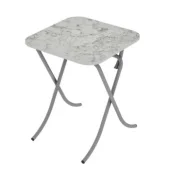 Alesta sklopivi sto 70x70cm Beli mermer AL10033BM