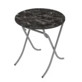 Alesta sklopivi sto okrugli 70Q Crni mermer AL10037CM