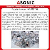 Asonic ultrazvučni koncentrat za čišćenje 5l AS-METAL-5