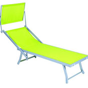 Ležaljka za baštu/plažu sa tendom zelena 042029