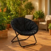 Baštenska stolica 80x80x76cm - crna LP-718000C