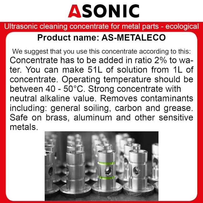Asonic ultrazvučni koncentrat za čišćenje 5l AS-METALECO-5 Asonic ultrazvučni koncentrat za čišćenje 5l AS-METALECO-5