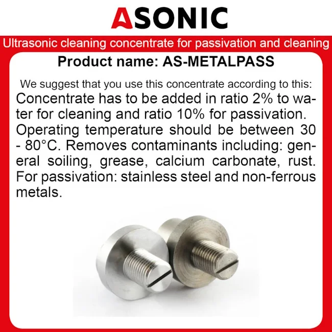 Asonic ultrazvučni koncentrat za čišćenje 25l AS-METALPASS-25 Asonic ultrazvučni koncentrat za čišćenje 25l AS-METALPASS-25