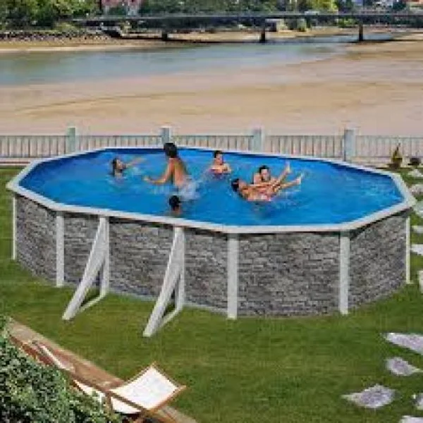 Gre bazen ovalni montažni Corcega Stone SET 500x300x132cm Gre bazen ovalni montažni Corcega Stone SET 500x300x132cm