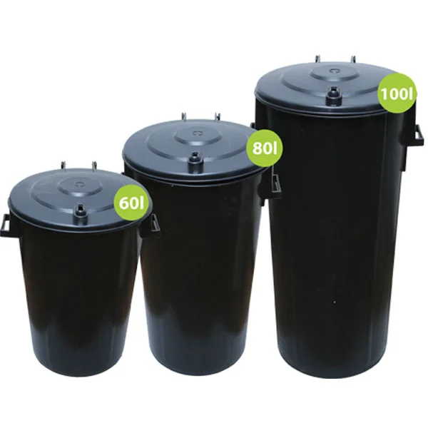 Kanta za smeće Trio okrugla 80 l crna 1/1 Kanta za smeće Trio okrugla 80 l crna 1/1